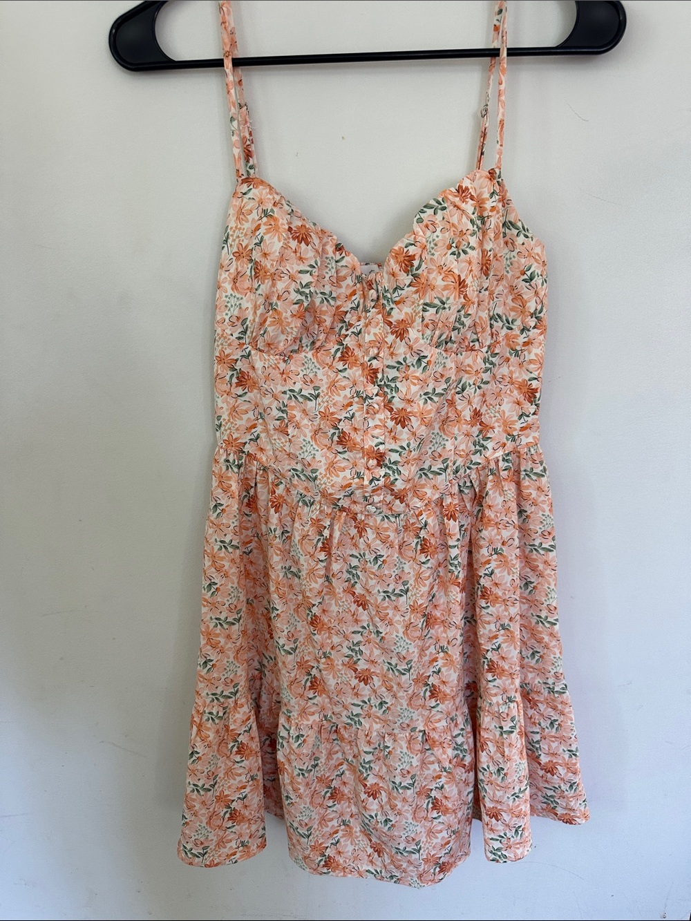 All in favor orange floral dress